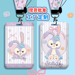 Cute cartoon student hard card holder with lanyard ins campus card ID holder bus subway meal card work brand