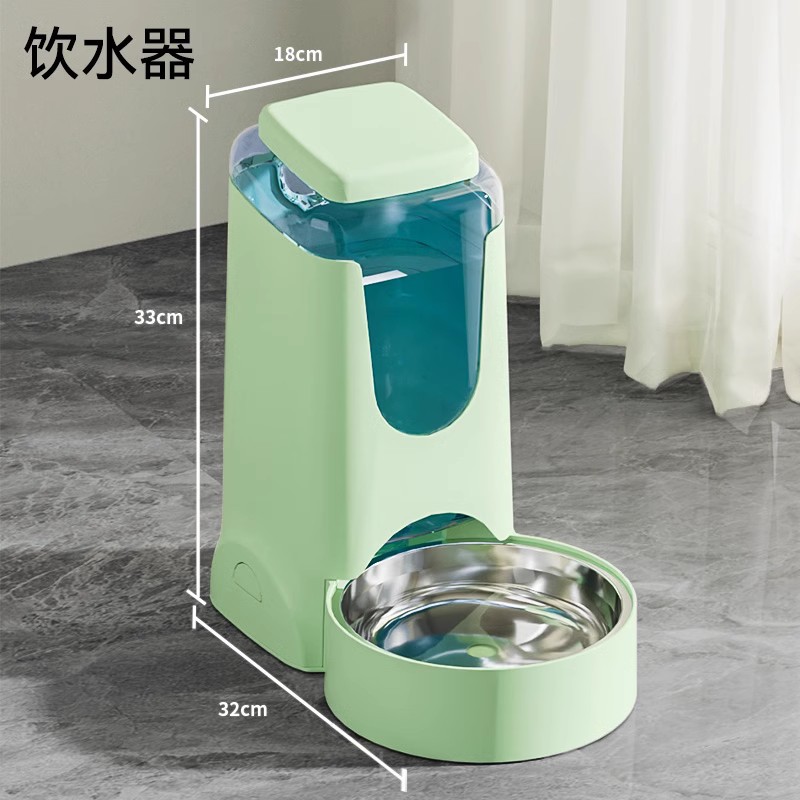 Fuente para beber de acero inoxidable verde claro