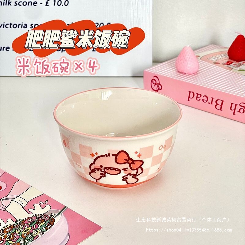 Children's Cartoon-Style Tableware for Home Use, Divided Rice Bowls and Plates, Creative Supplementary Food Dishes