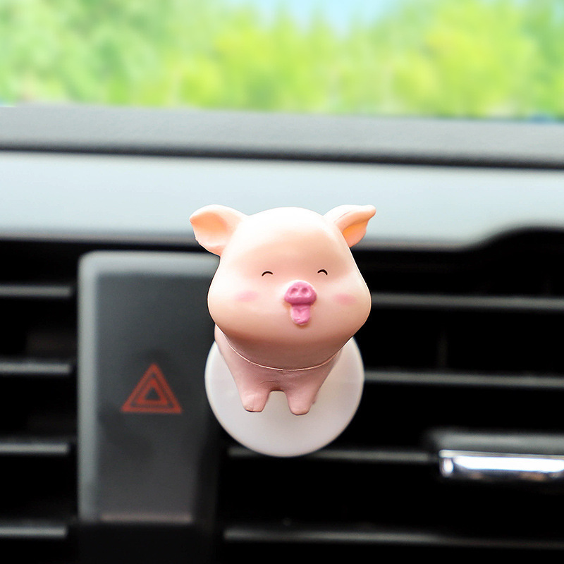 Decoración de perfume de coche, decoración de aromaterapia de cerdo lindo creativo, aire acondicionado, salida de aire, fragancia, productos de interior de coche