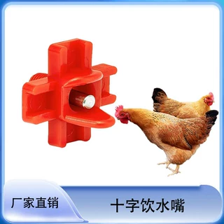 家禽十字饮水嘴饮水桶家禽饮水嘴户外鸡鸭鹌鹑等家禽饮水机用