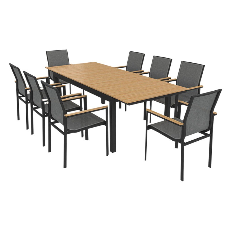 Nórdico patio al aire libre mesa y silla Villa jardín terraza ocio mesa y silla Hotel B & B impermeable protector solar combinación de mesa y silla