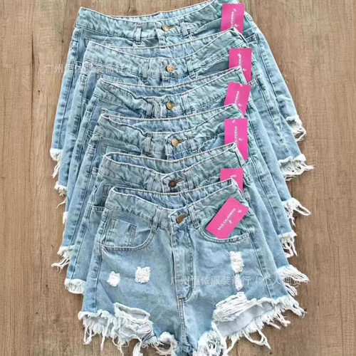 Denim Womens Shorts, Hot Girl Jeans, American Retro High Elasticity