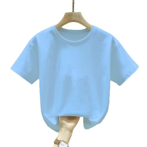 100% Cotton Boys' Short Sleeve T-Shirt Summer Clothing Girls' Baby Kids' Clothing Stylish Half Sleeve Medium and Large Kids' T-Shirt Trendy