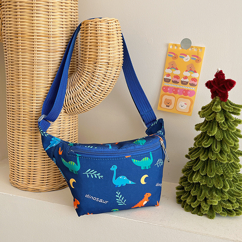 Bolsas de niños al por mayor transfronterizas de dibujos animados dinosaurios unicornios bolsas de pecho para niñas nuevas lindas bolsas de cintura para bebés