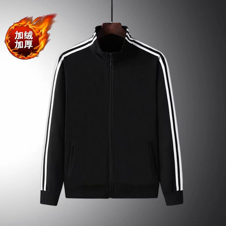 Primavera y otoño traje deportivo casual suéter cardigan de manga larga para hombres guapo par universitario de tres polos traje suelto de dos piezas