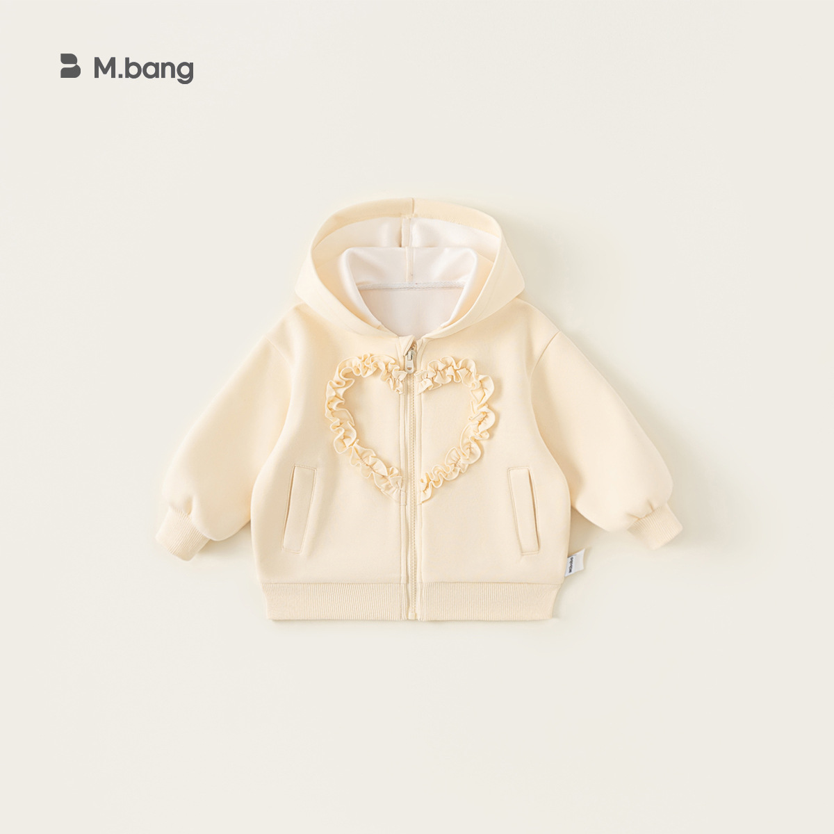 Youbao ropa para niños chaqueta de otoño para niñas 2025 nuevo suéter con cremallera con capucha de amor de encaje para niños QY24056