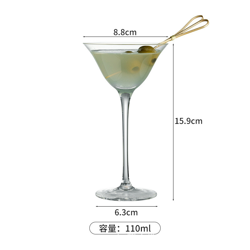Copa de cóctel Copa Margaret Copa Martini Vaso de vino de vidrio al por mayor transfronterizo Copa especial de bar Lujo ligero