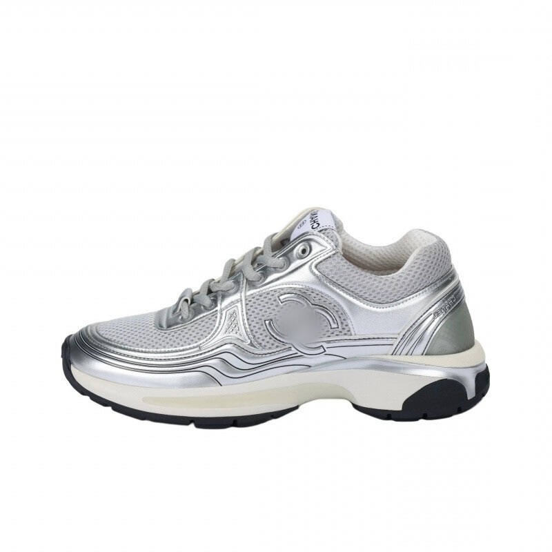 New Original Chanel-Style C Brand Unisex Leather Mesh Breathable Sneakers, Fashionable Versatile Casual Shoes for Cross-Border Sales