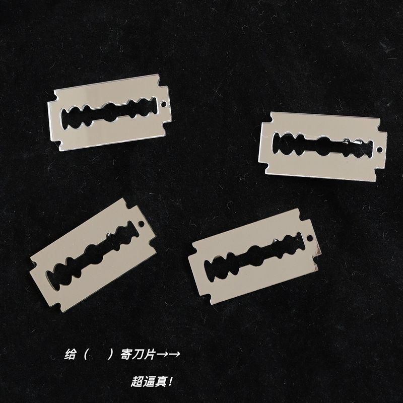 Cos Acrylic Punk Subculture Harajuku Funny Blade Spice Girl Sweet Cool Side Clip Headwear Accessories Halloween