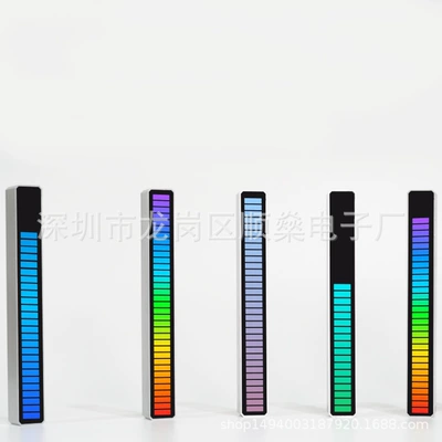 Creative Transformation Music beating pickup light colorful voice-controlled rhythm music atmosphere light car Desktop USB color light (Panel (Dashboard) işıqlandırması)