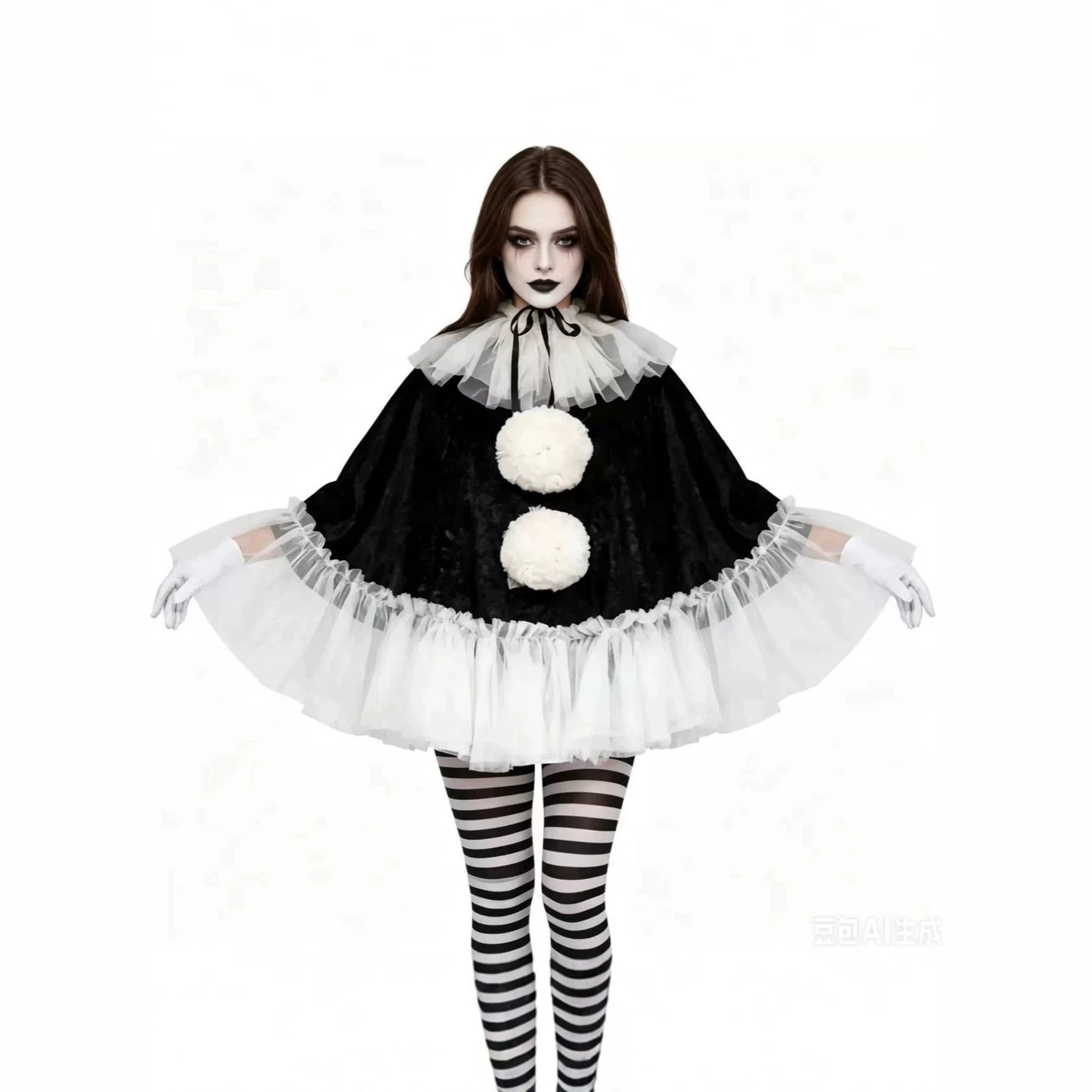 Cross-Border Halloween Ghost Costume Cape Accessories Party Dress-Up Props Adult Sexy Female Masquerade Costume