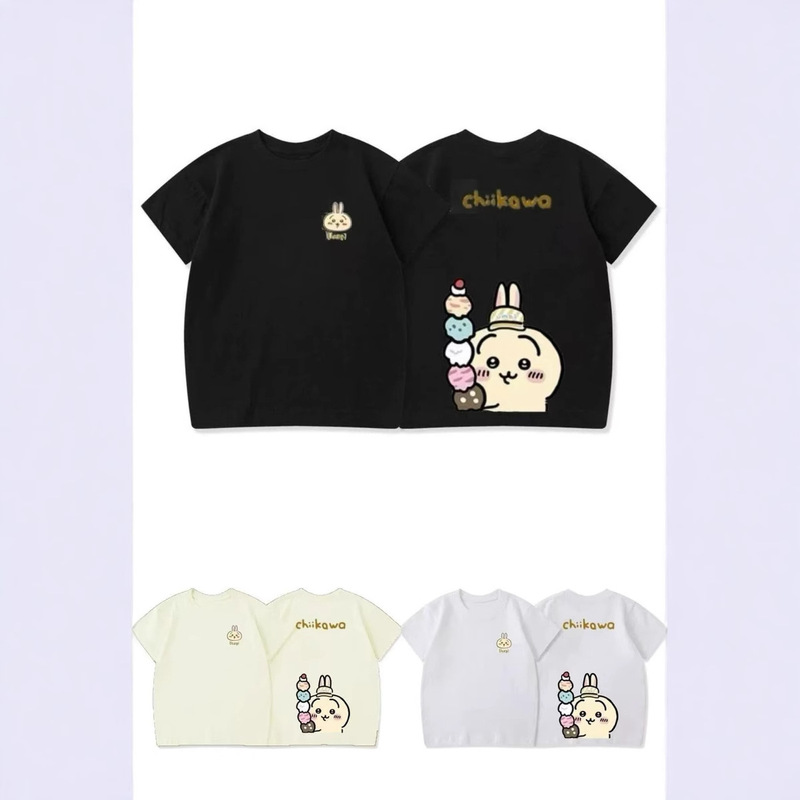 Jiyikawa 半袖 Usachi Tシャツ 男女兼用 親子着用 純綿 アニメ 漫画 二次元周辺トップス|undefined