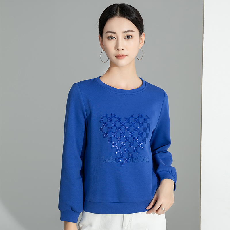 Áo hoodie chui đầu in họa tiết dáng rộng cho nữ — Màu đen