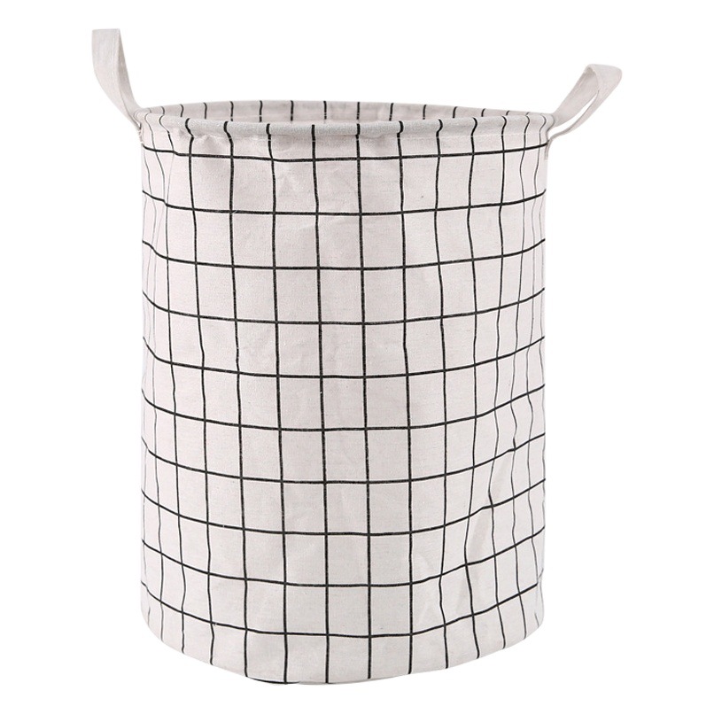 Cesto para ropa sucia plegable simple escandinavo, cesta de almacenamiento de tela resistente al moho y al desgaste, baño, dormitorio, cubo para ropa sucia de algodón y lino de doble propósito