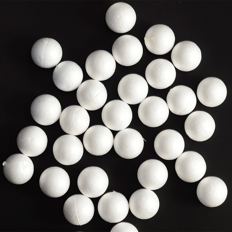 Cross-border supply factory direct children's DIY Christmas decorative foam ball white solid Poly Dragon foam ball