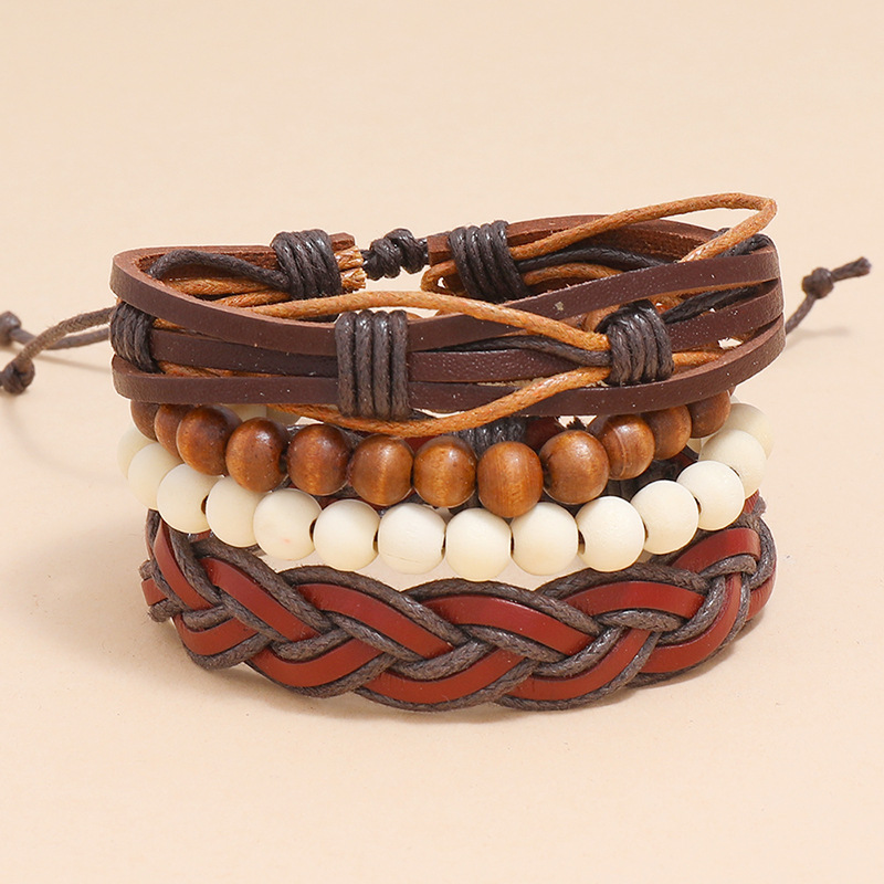 Simple woven leather bracelet