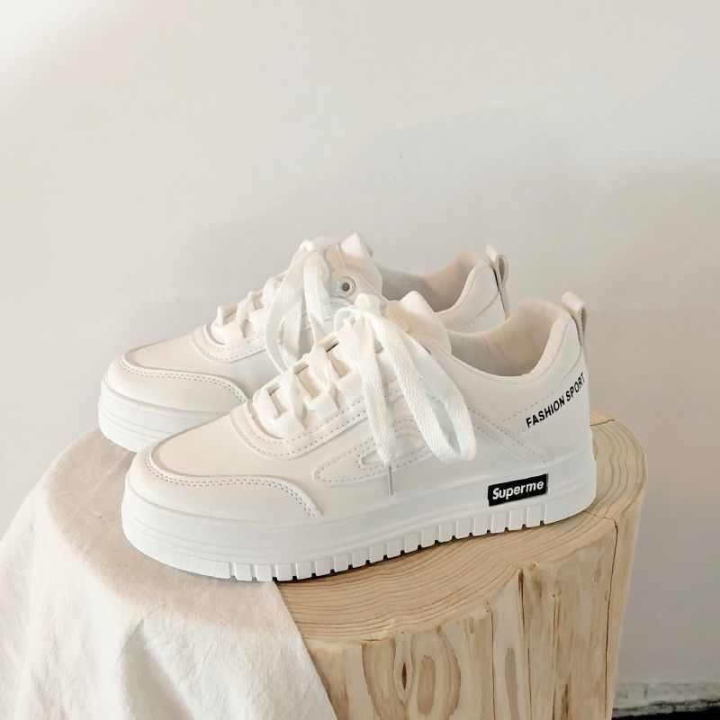 Pequeño original grueso blanco zapatos marea de las mujeres 2022 nuevo otoño transpirable Joker estudiante ocio tablero zapatos