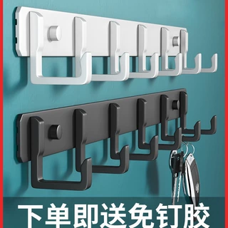 北欧免打孔太空铝挂钩卫生间衣帽钩门后挂衣钩批发酒店墙上排钩