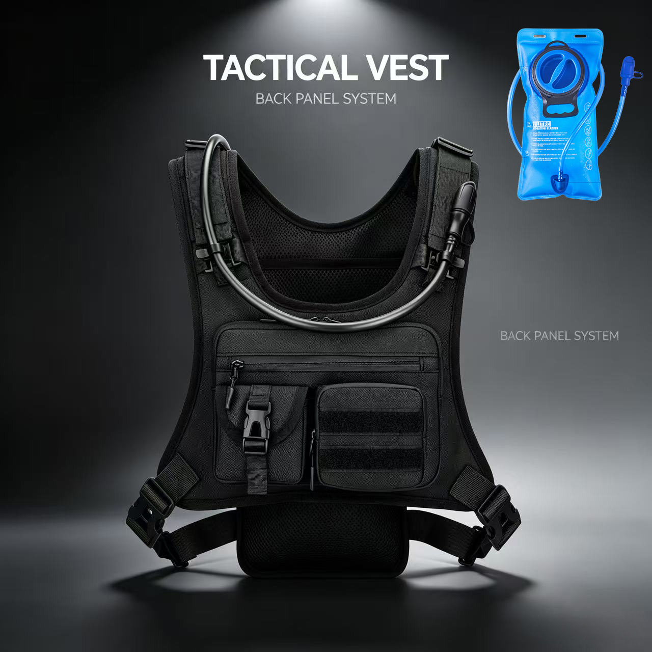 Cross-Border Amazon Outdoor Tactical Chest Bag with Water Bag, Sports Multi-Functional Men's Water Bag Chest Bag