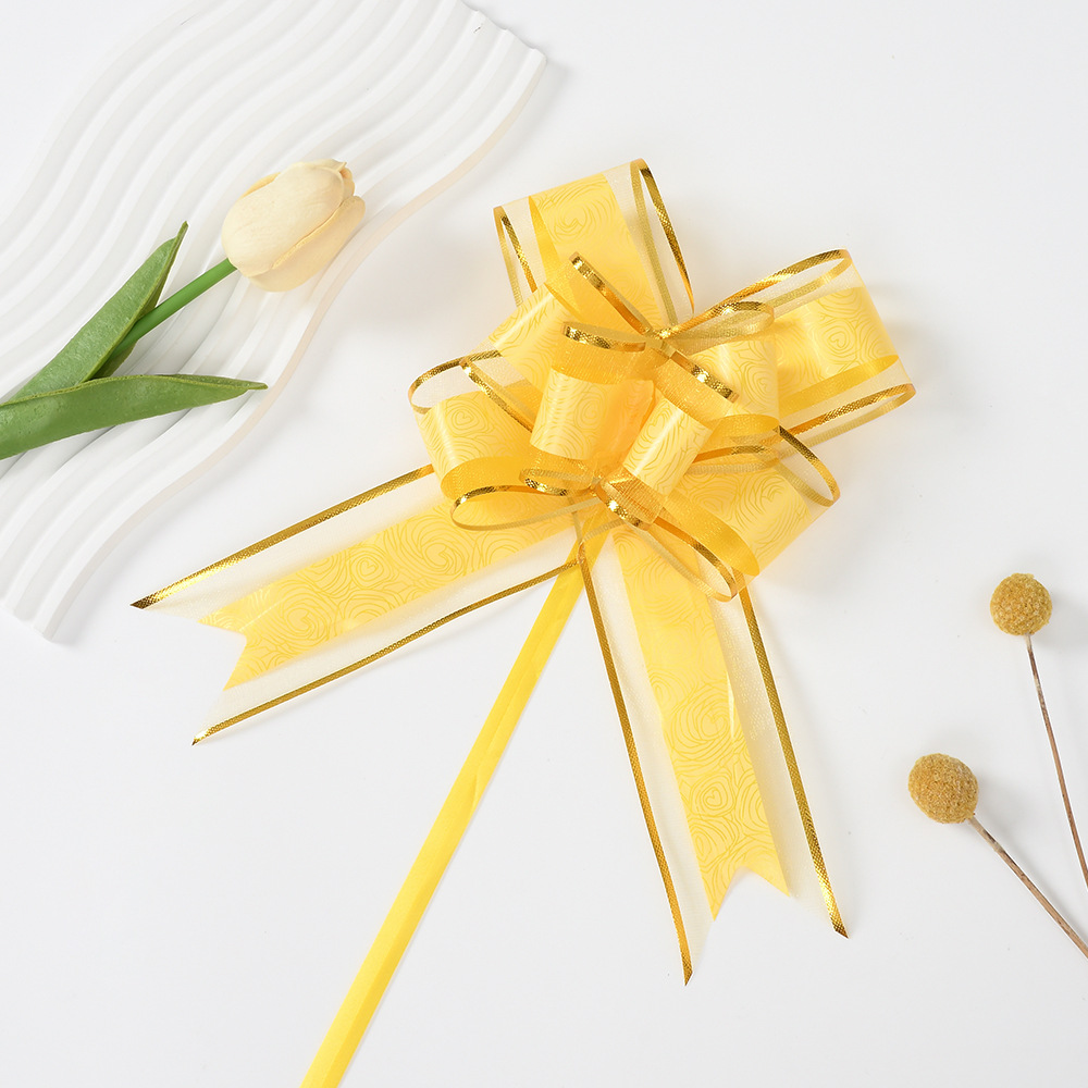 Explosiones transfronterizas 50 grandes decoración rosa nieve arco mano flores canasta de frutas paquete de regalo de Navidad