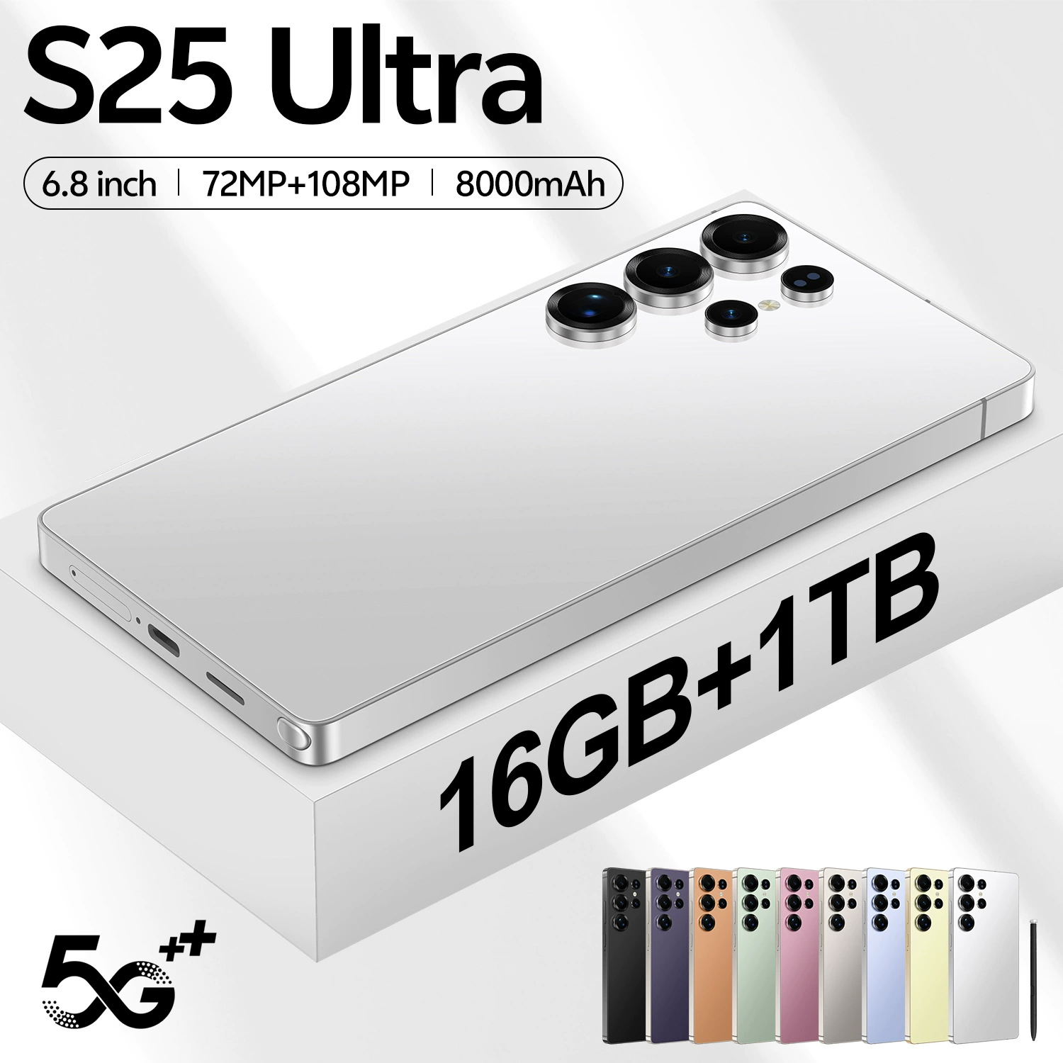 Смартфон S25 Ultra, 4+64 ГБ, 6.8-дюйма, Android 10, 4G