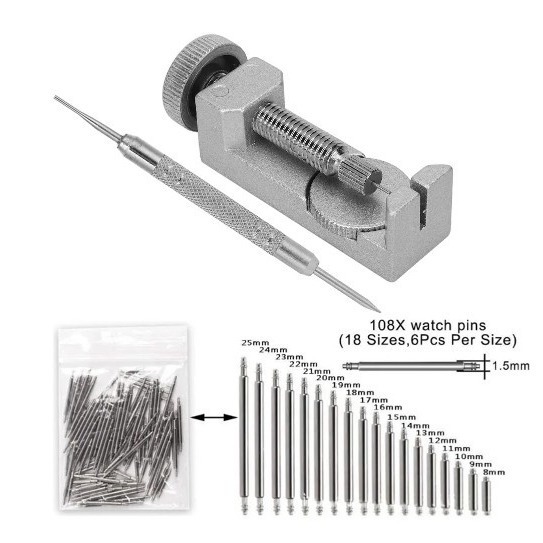 修表工具 钟表工具 表带维修工具 113pc修表工具 113件换表带工具