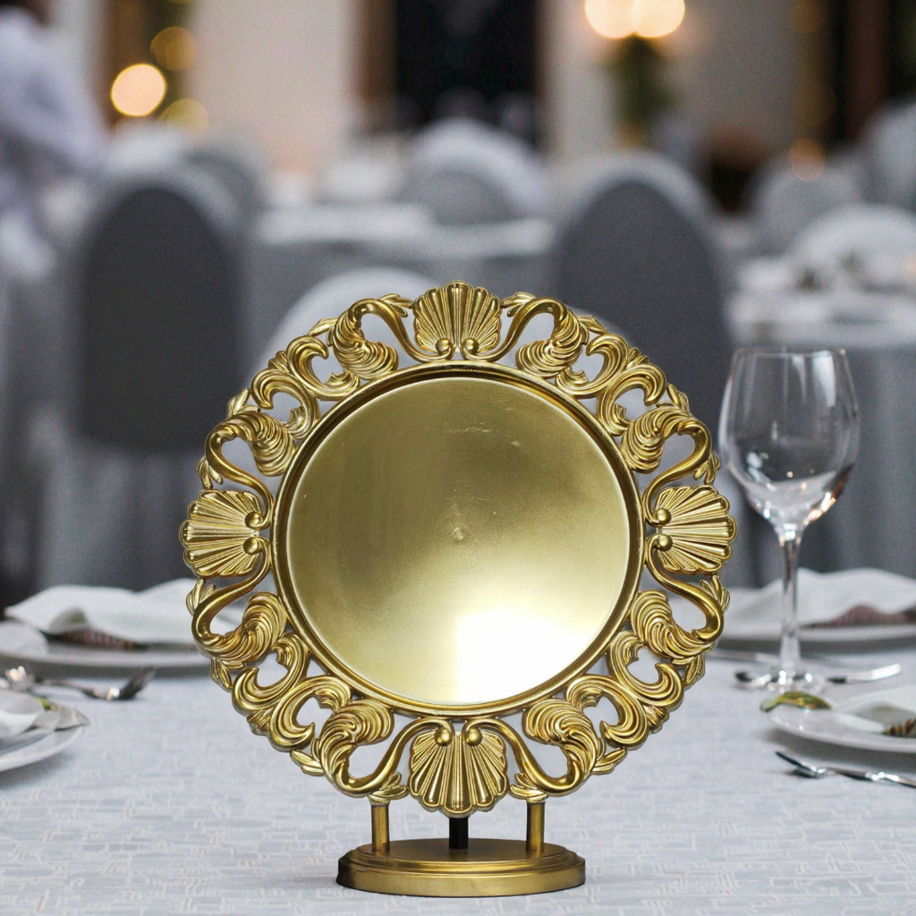 Ventas calientes de comercio exterior retro europeo decoración de mesa almohadilla de Navidad restaurante occidental circular irregular mesa almohadilla