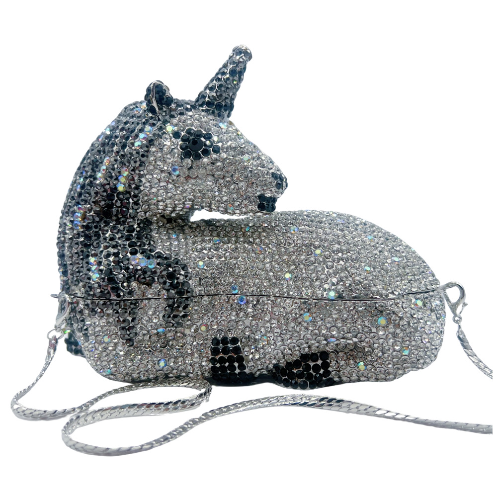 Seleccione estrictamente Nnicorn clutch nuevo unicornio paquete de diamantes bolsas de banquete bolsas de mano de diamantes