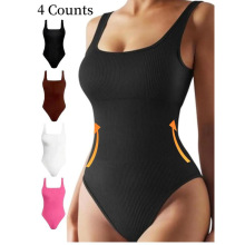 G 32844 U-neck Sleeveless Slim Bodysuit U ���������������