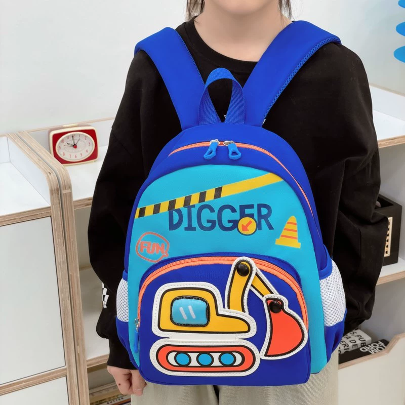 Cartoon school bag for kindergarten, card holder, children's backpack for boys and girls
