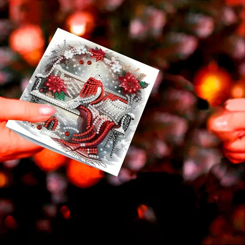 Transfronterizos dedicados a la pintura de diamantes perimetral multipieza set diy taladro bordado tarjeta de Navidad mano punto taladro fábrica directa