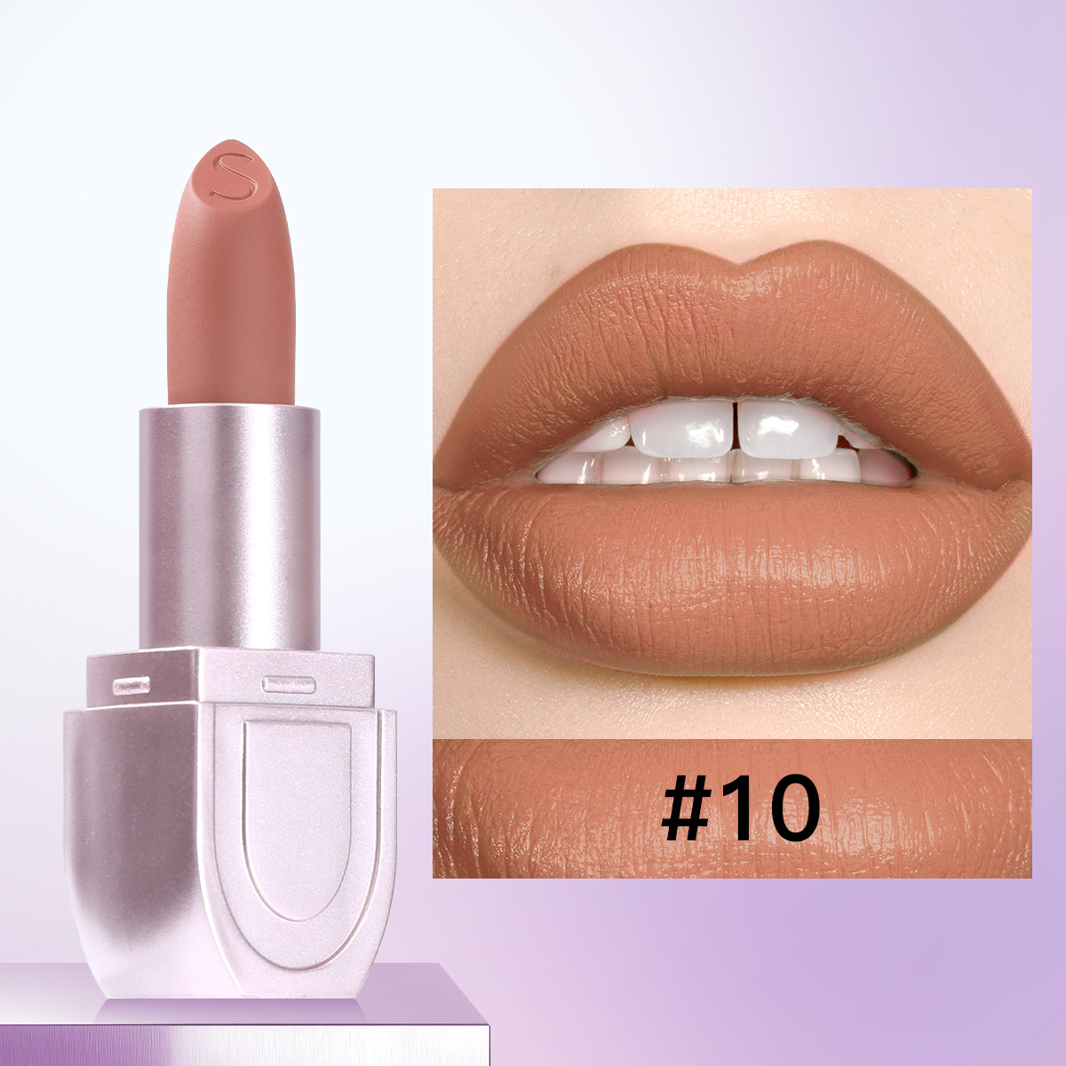 SAS Europa y los Estados Unidos transfronterizos impermeable impermeable impermeable taza humectante de goma fluorescente color natural semi-silicona lápiz labial