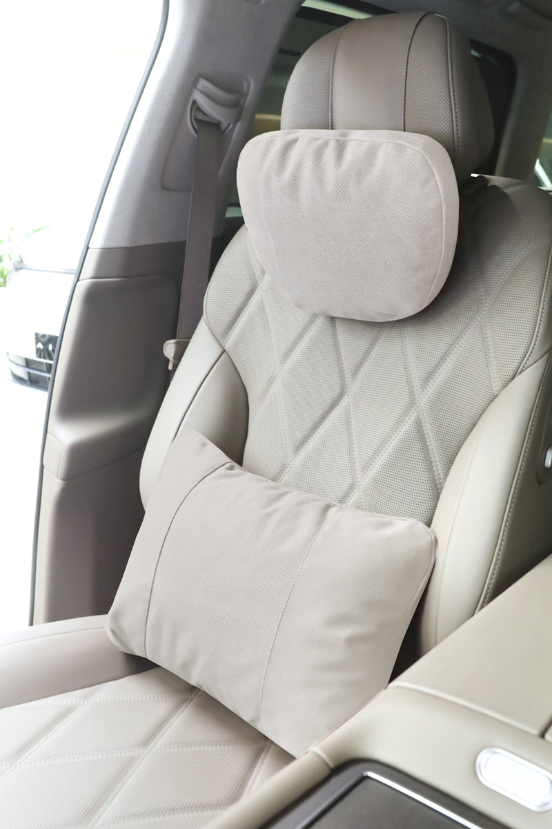 Suitable for Wenjie M789 Universal Neck Pillow, Perforated and Breathable, Mercedes-Benz S-Class Car Headrest, Car Soft Lumbar Support Cushion