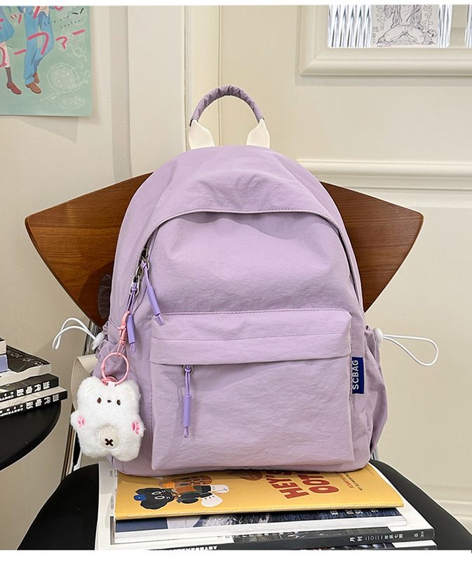 インス風 和風 ソフトガール スクールバッグ レディース 韓国版 無地 万能ガール バックパック 中学生 高校生 バックパック|undefined