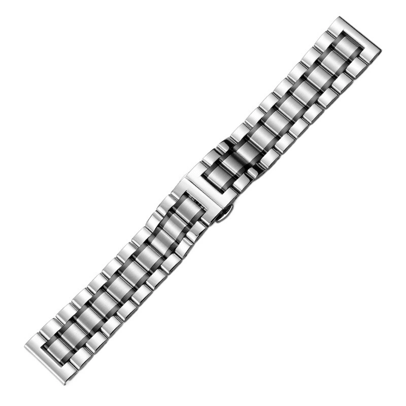 Подходит для ремешка Apple Watch из нержавеющей стали, металлическая пряжка-бабочка iwatch, известный мастер, цельный стальной ремень Samsung Huawei GT