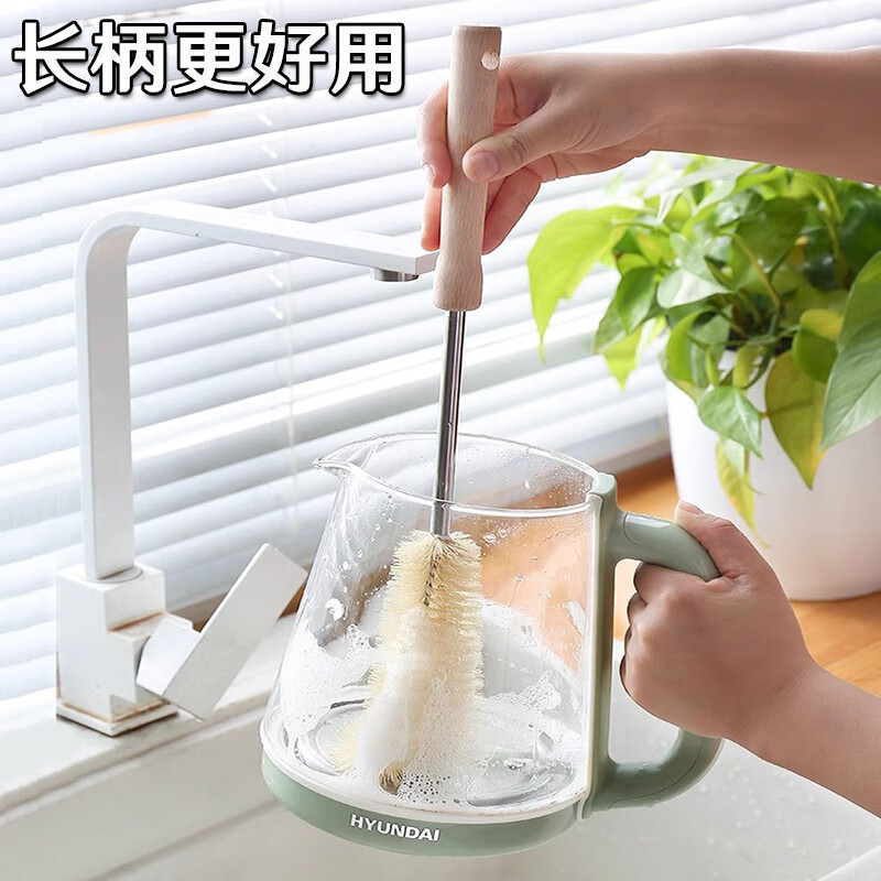 破壁機専用清潔ブラシ硬毛カップブラシ洗浄神器長柄ジューサー豆乳機洗浄専用ブラシ|undefined