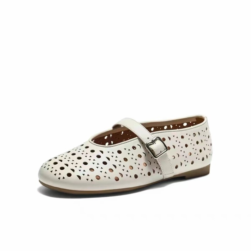 F15 Model Retro Hollow-Out Casual Simple Comfortable French Mary Jane Shoes Monkey