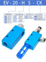 気動大吸引力EV/CV真空発生器EV-10HS/EV-15HS/EV-20HS/25/30HSCK