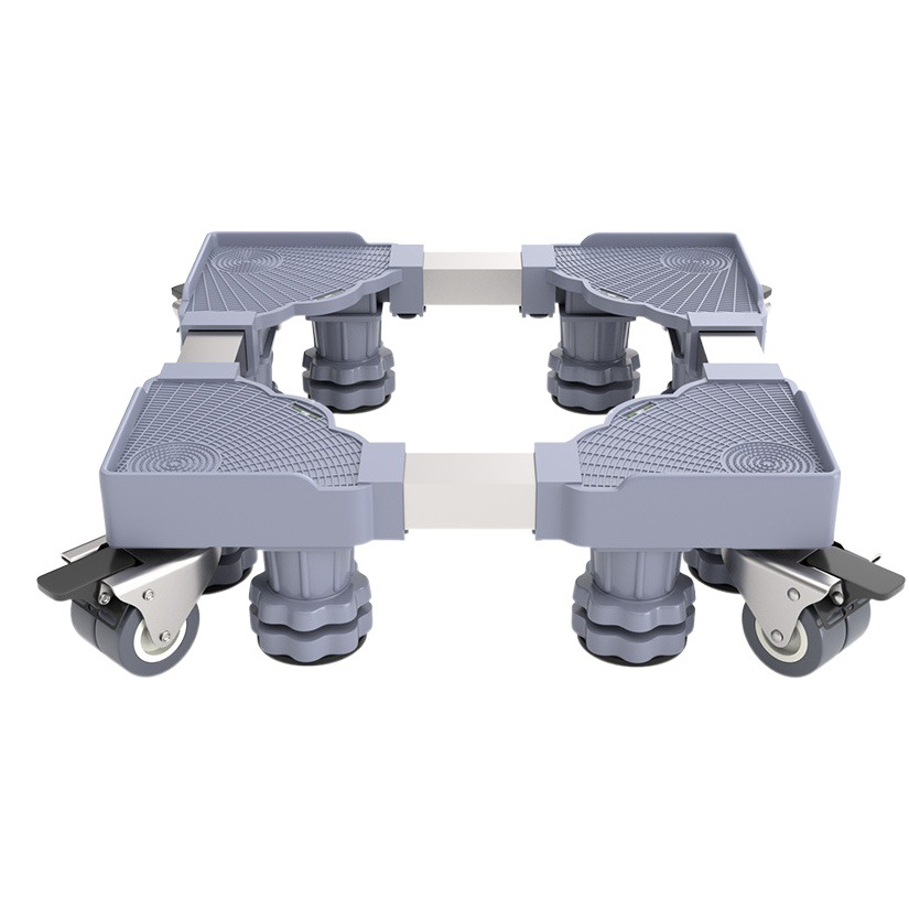 Lavadora soporte de base aumento de la altura almohadilla del pie soporte del refrigerador de elevación de rueda universal ajustable estante de freno de rueda