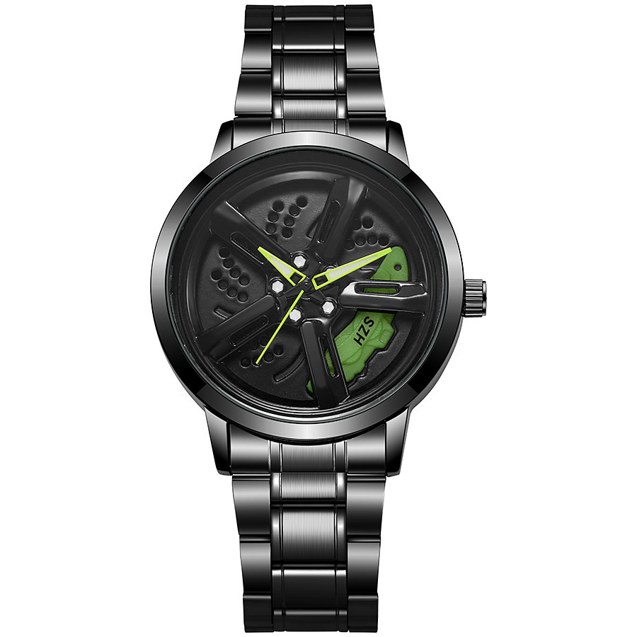 Men's quartz watch, waterproof, automatic movement, wheel design