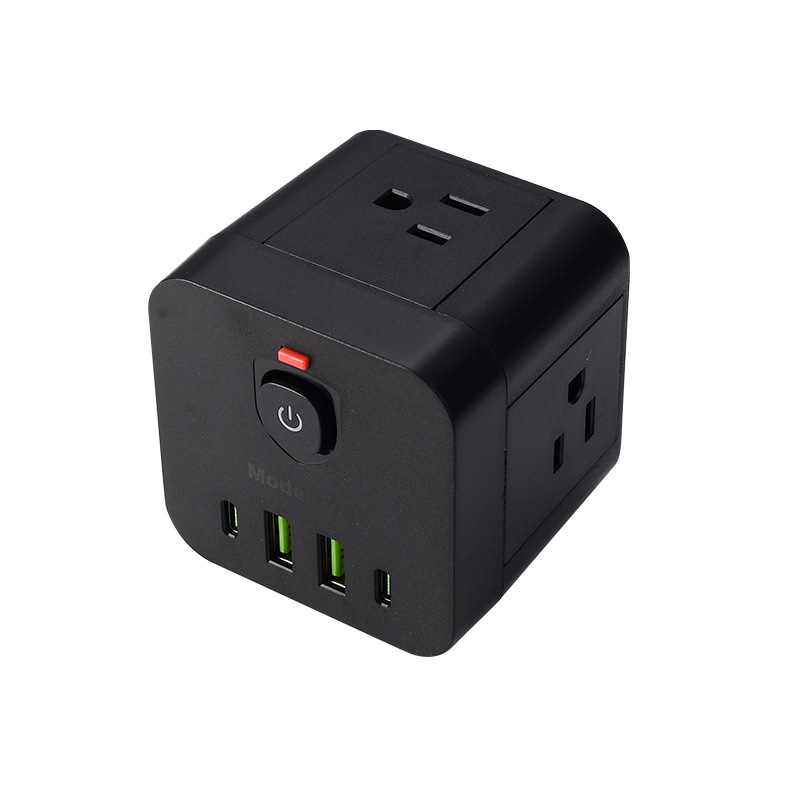 América del Sur Estándar Americano Estándar Americano USB + C Conector de conversión Rubik Cube inalámbrico enchufe directo TYPE-C Convertidor de carga