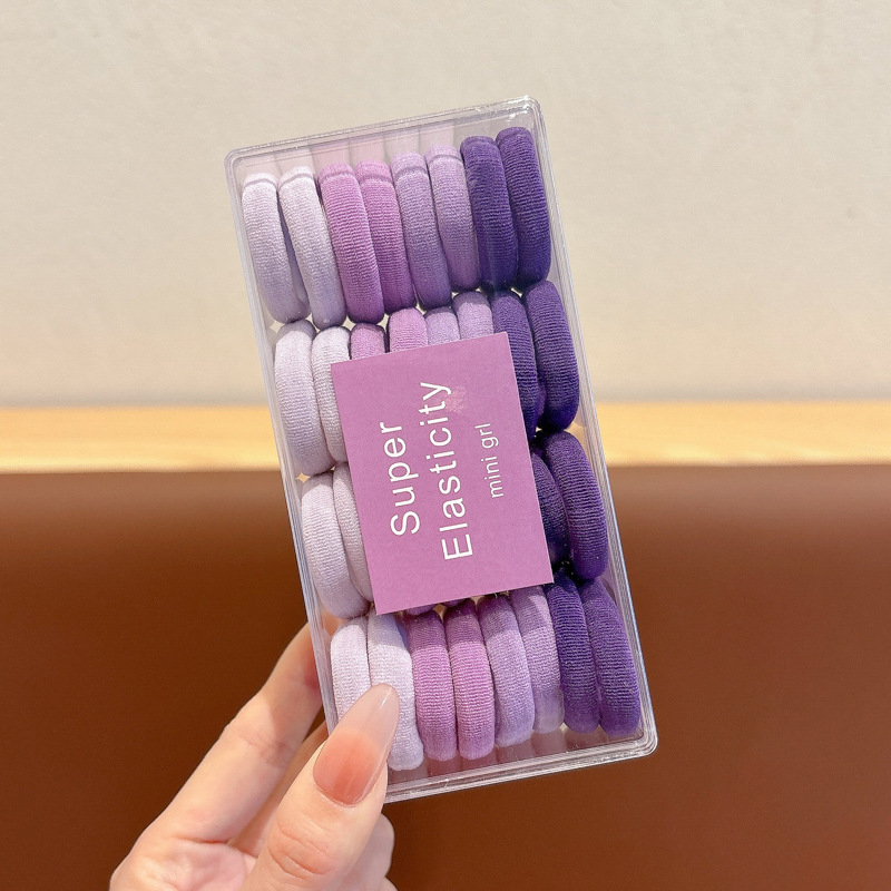 2025 nuevo anillo de cabello para niños de color sólido grueso toalla gruesa cuerda de cabello no es fácil de romper elástica cola de caballo tocado de banda de goma