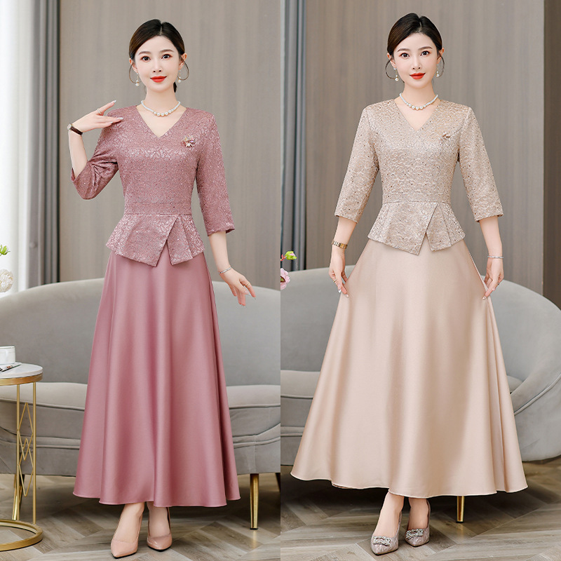 Yqwl6933 Xipopo Dress Toast Dress 2025 Summer New Elegant Elegant Embroidered Slim Dress for Women
