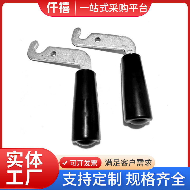 圆钩子把  采暖炉配件门把手采暖炉胶木钩子圆钩子把家用