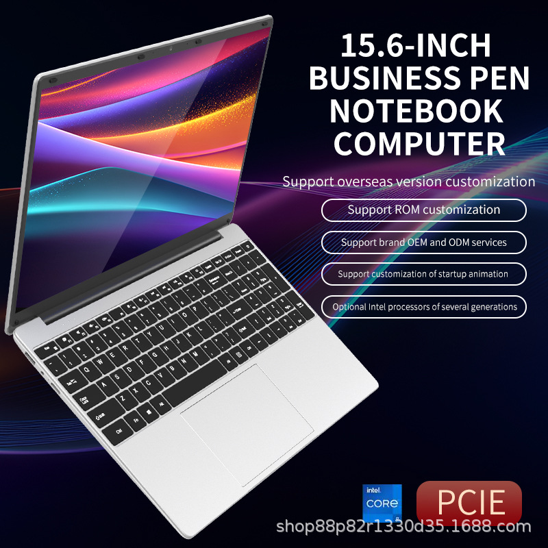 Cross-Border Exclusive 15.6inch Large-Screen Portable, Thin and Light Notebook for Business Office Students Studying Online Courses