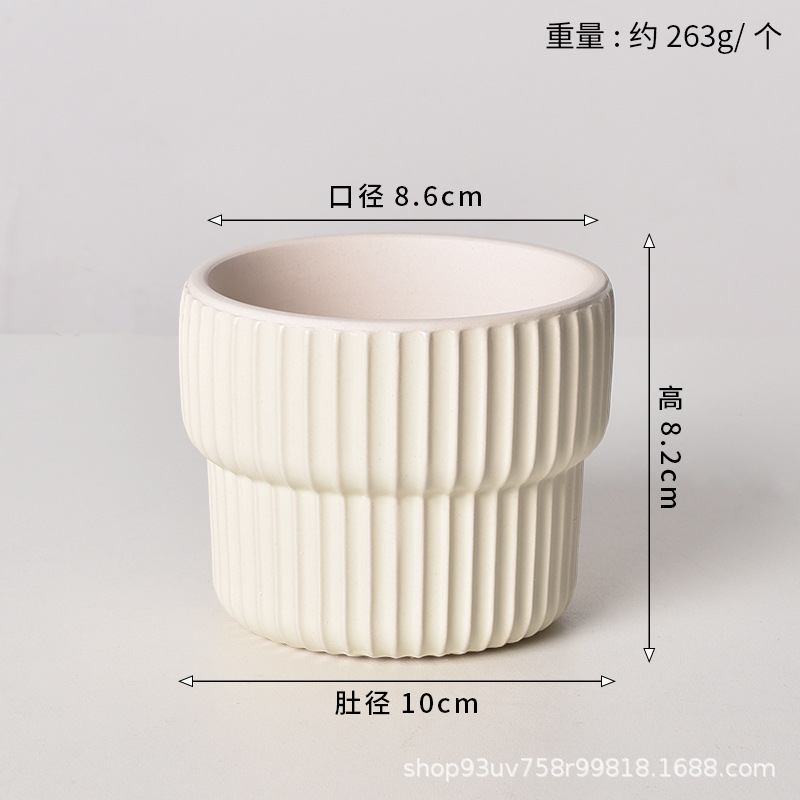 Pot de cerámica crema INS lujo ligero de alto nivel sensación de plantación de orquídeas mariposa simple orquídeas plantación de pot de porcelana blanca Dehua