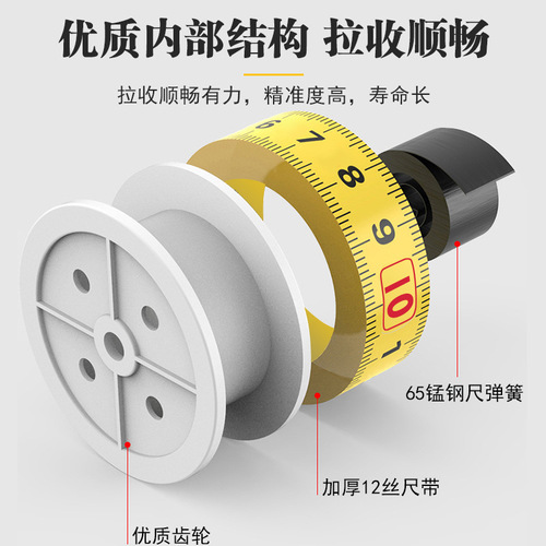 Jinroma nylon coated metric 7.5m steel tape measure 5m high-precision meter ruler thickened anti-fall and anti-rust tape measure 3m