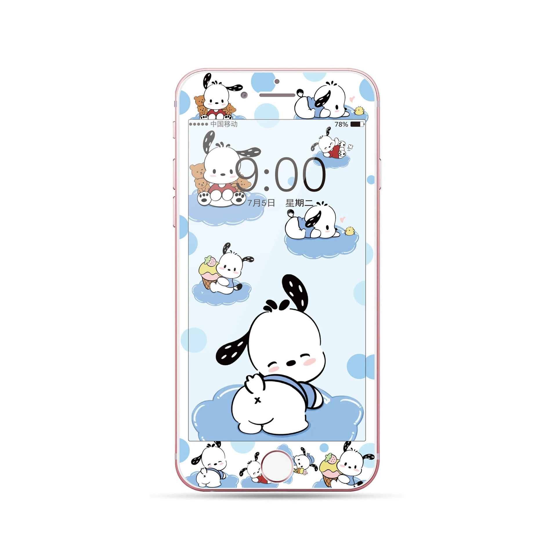 Стекло-предохранитель tempered для iPhone 4/4S/5/5S/SE/6/6s/7/8/Plus, 3D закруглённый край, полный экран