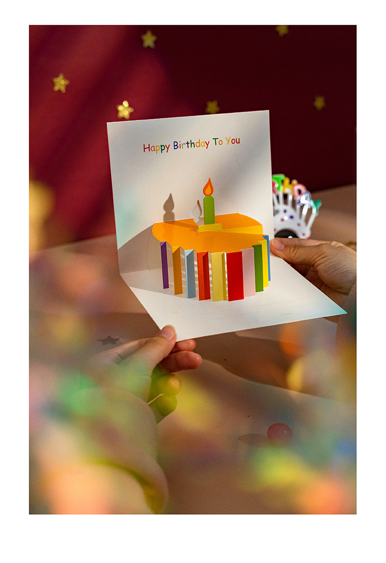 Valentine 's Day Gift Boutique Birthday Invitation Card 3d Three-dimensional Blessing Thanksgiving High-end Creative Small Card display picture 1